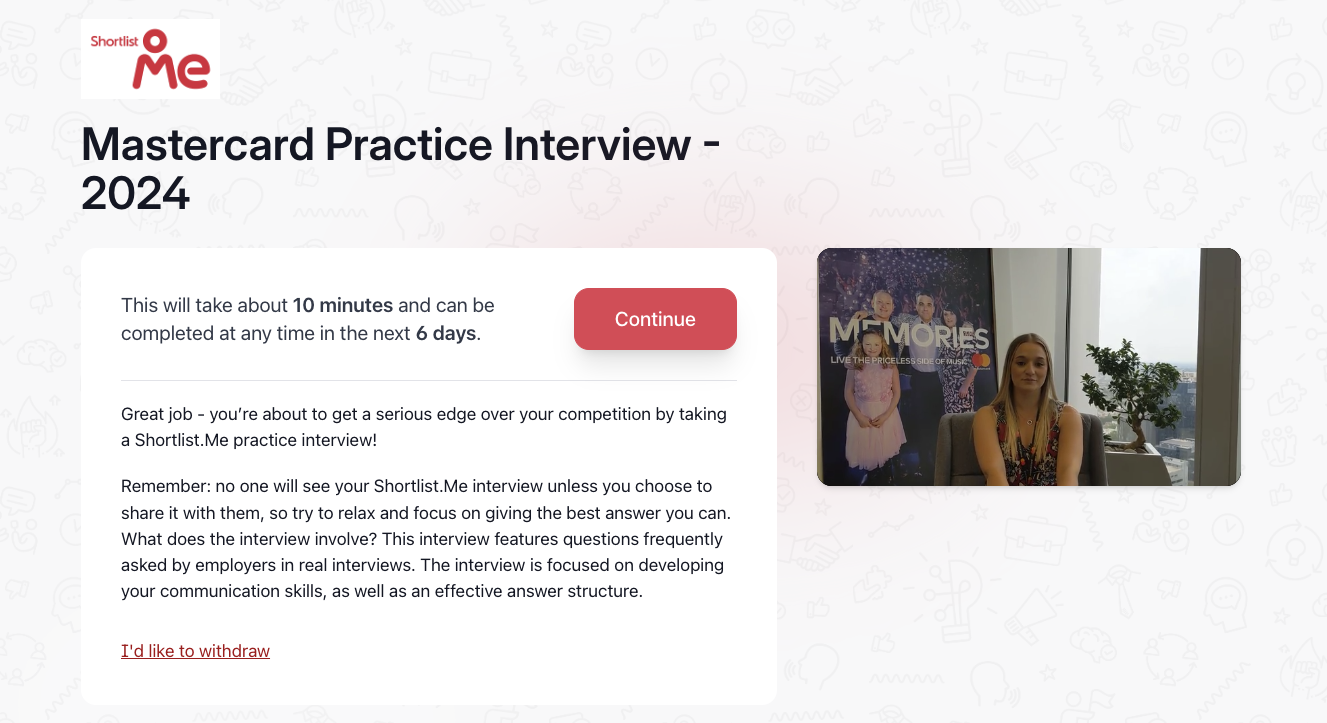 Accessing practice interviews